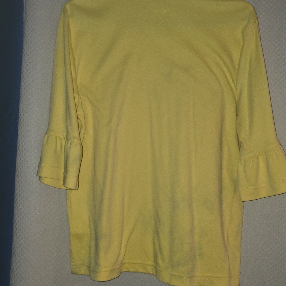 BLAIR Yellow Ruffle Sleeve Top - Picture 5 of 5